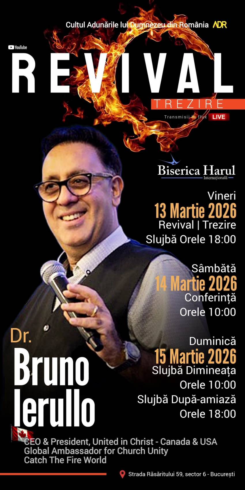 Evanghelizare și Conferință pentru Lideri la Biserica Internațională Harul București