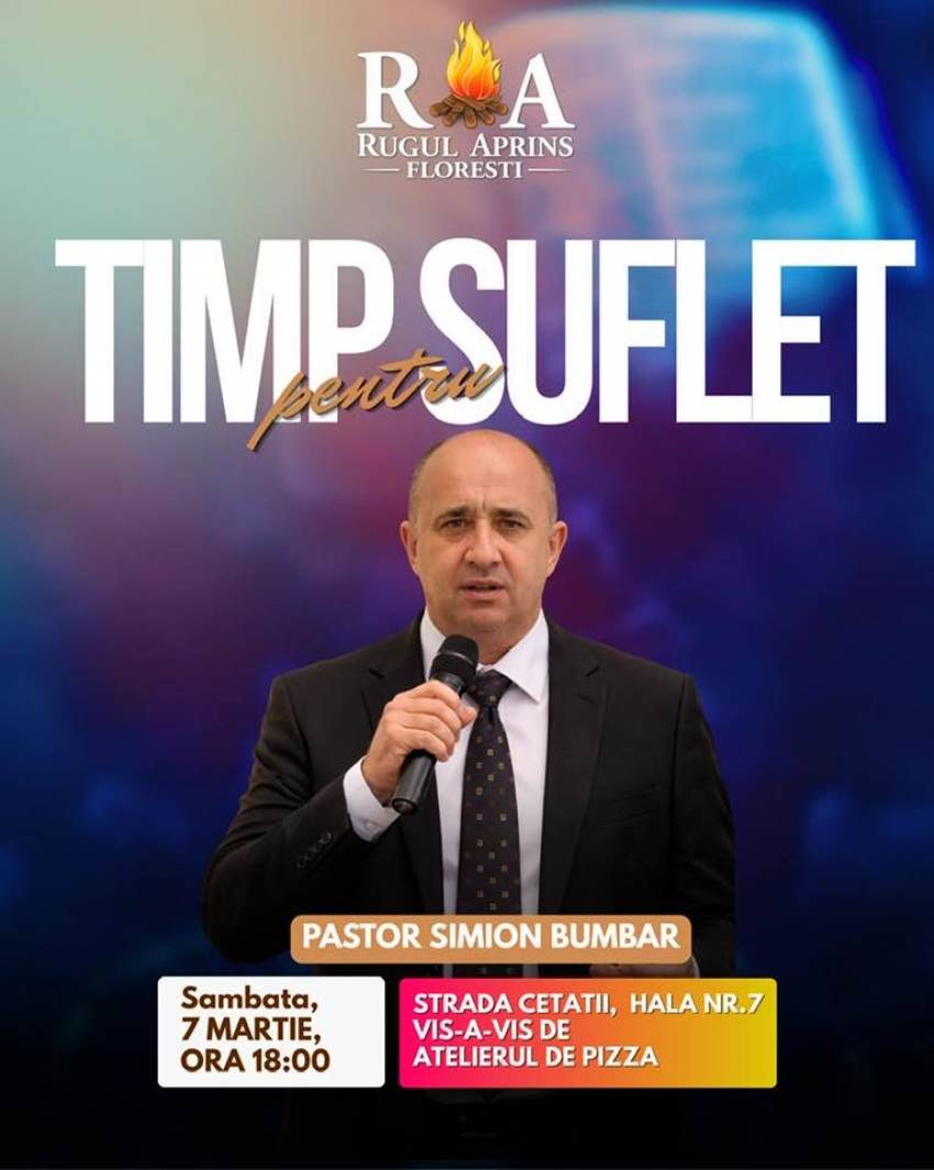Simion Bumbar la Biserica Rugul Aprins Florești