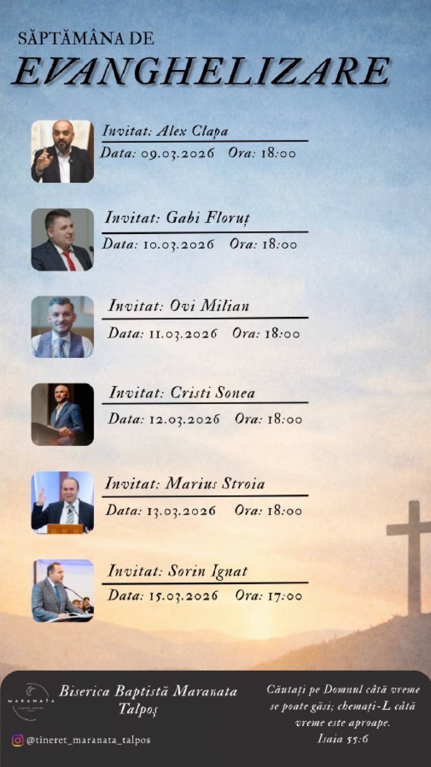 Săptămână de evanghelizare la Biserica Maranata Talpoş