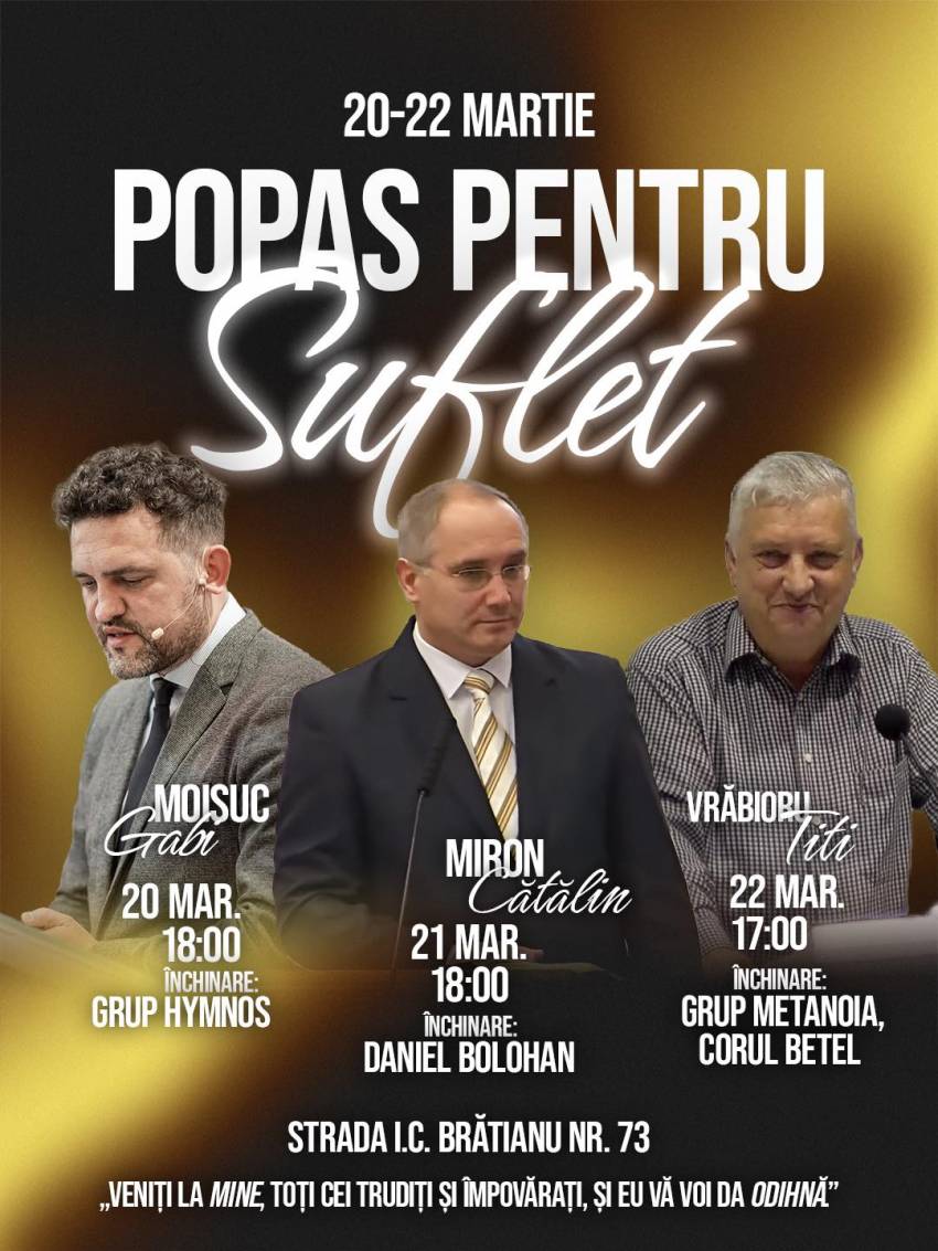 Seri de evanghelizare la Biserica Betel Botoșani