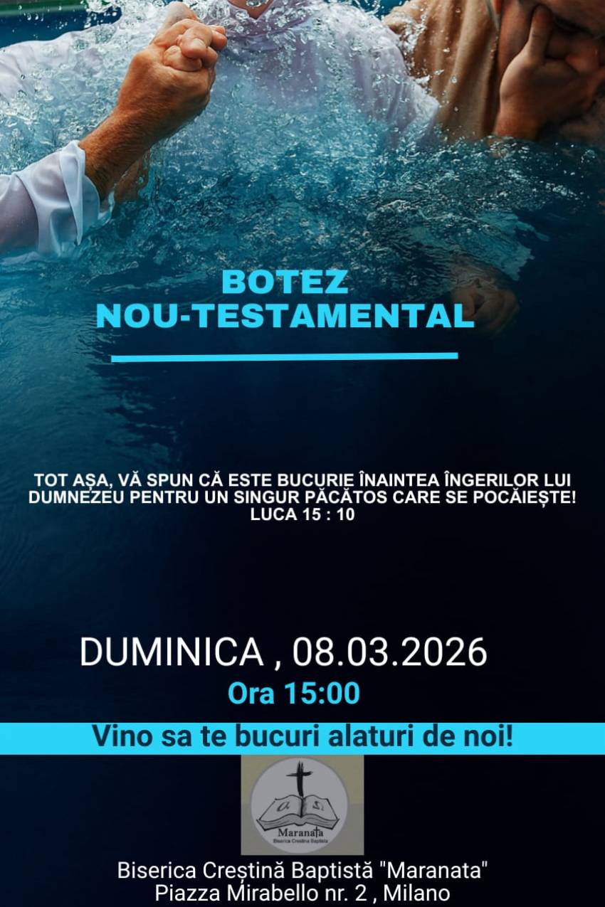 Botez la Biserica Maranata Milano