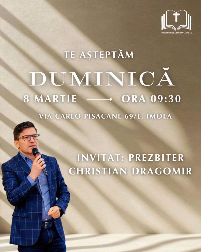 Christian Dragomir la Biserica Noua Speranță Imola
