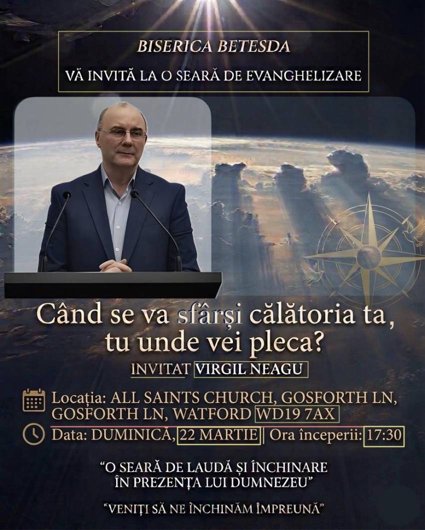 Virgil Neagu la Biserica Betesda Watford