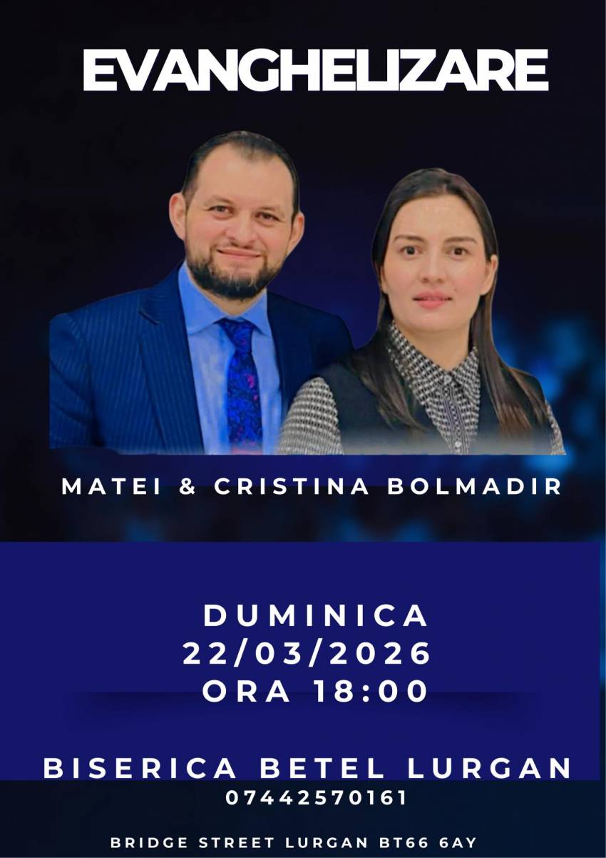 Matei Bolmadir la Biserica Betel Lurgan