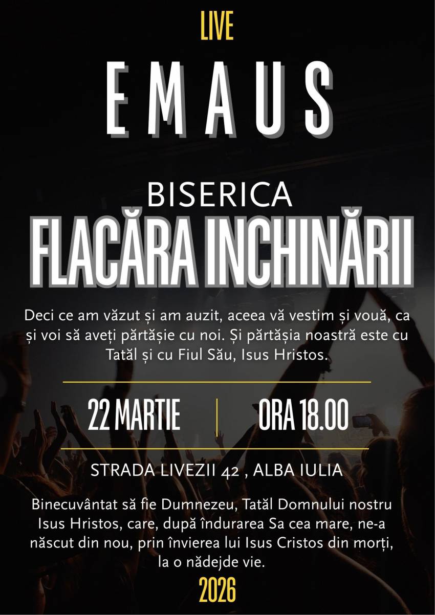 Trupa Emaus la Biserica Flacăra Închinării Alba Iulia 