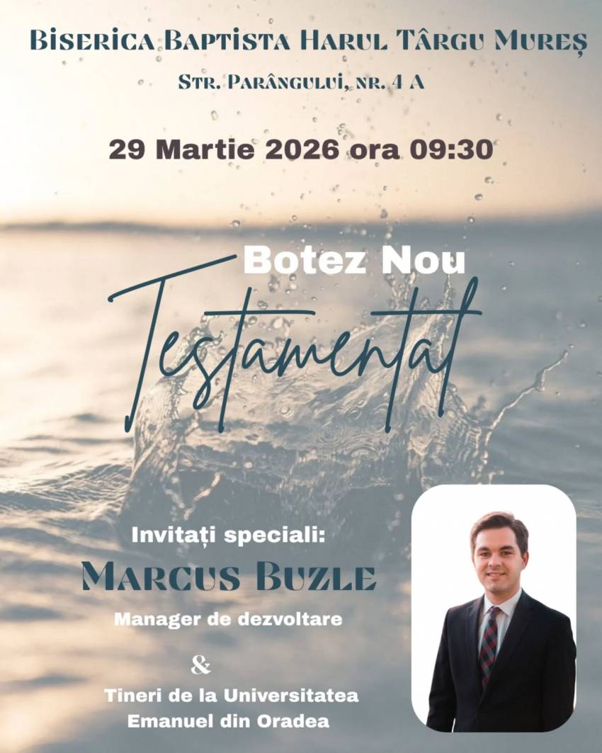 Botez la Biserica Harul Târgu Mureș