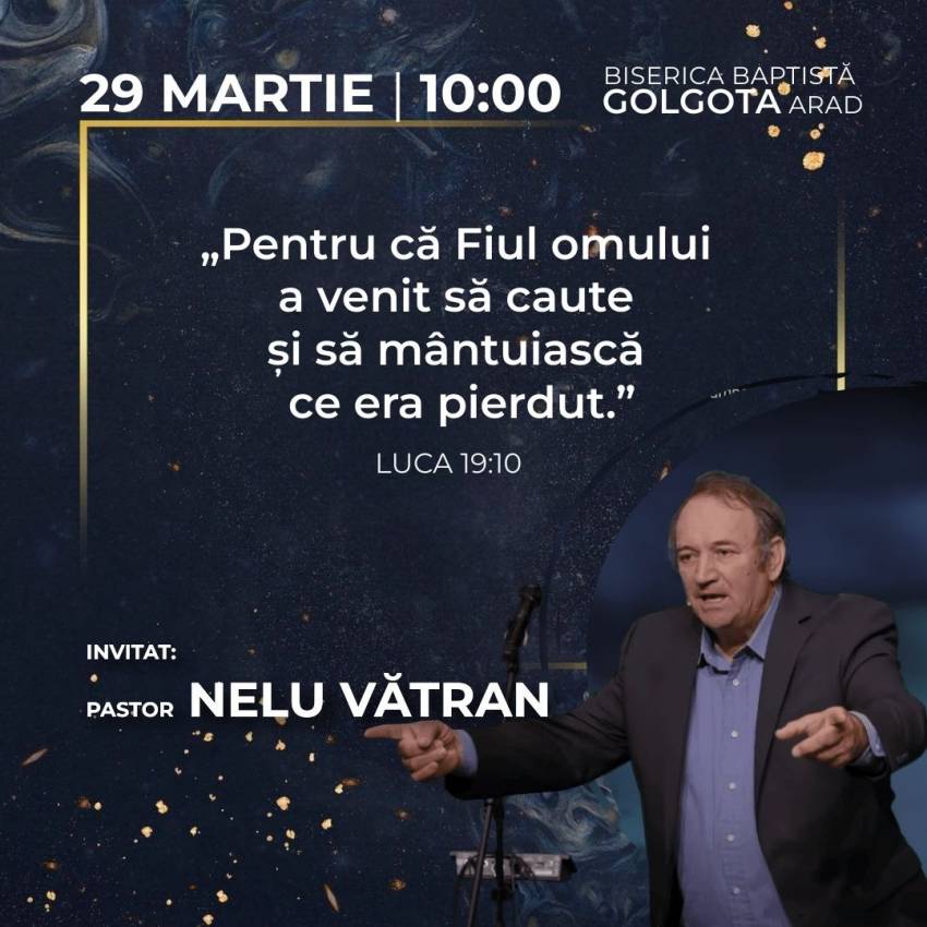 Nelu Vătran la Biserica Golgota Arad