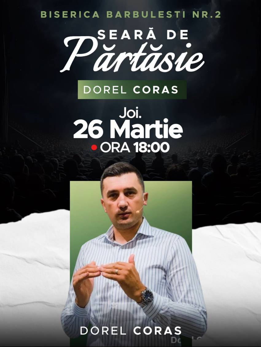 Dorel Coraș la Biserica nr.2 din Bărbulești