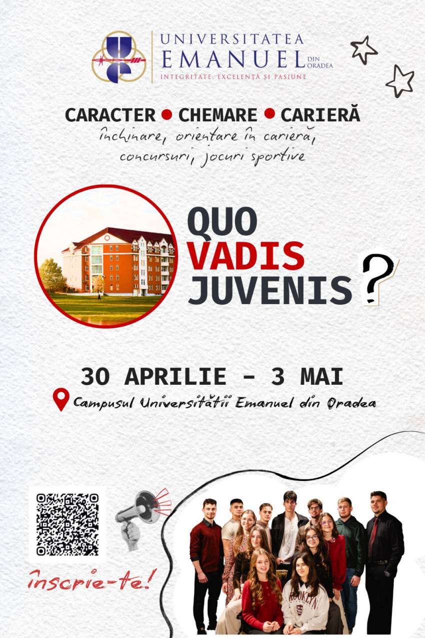 QUO VADIS JUVENTIS la Universitatea Emanuel Oradea