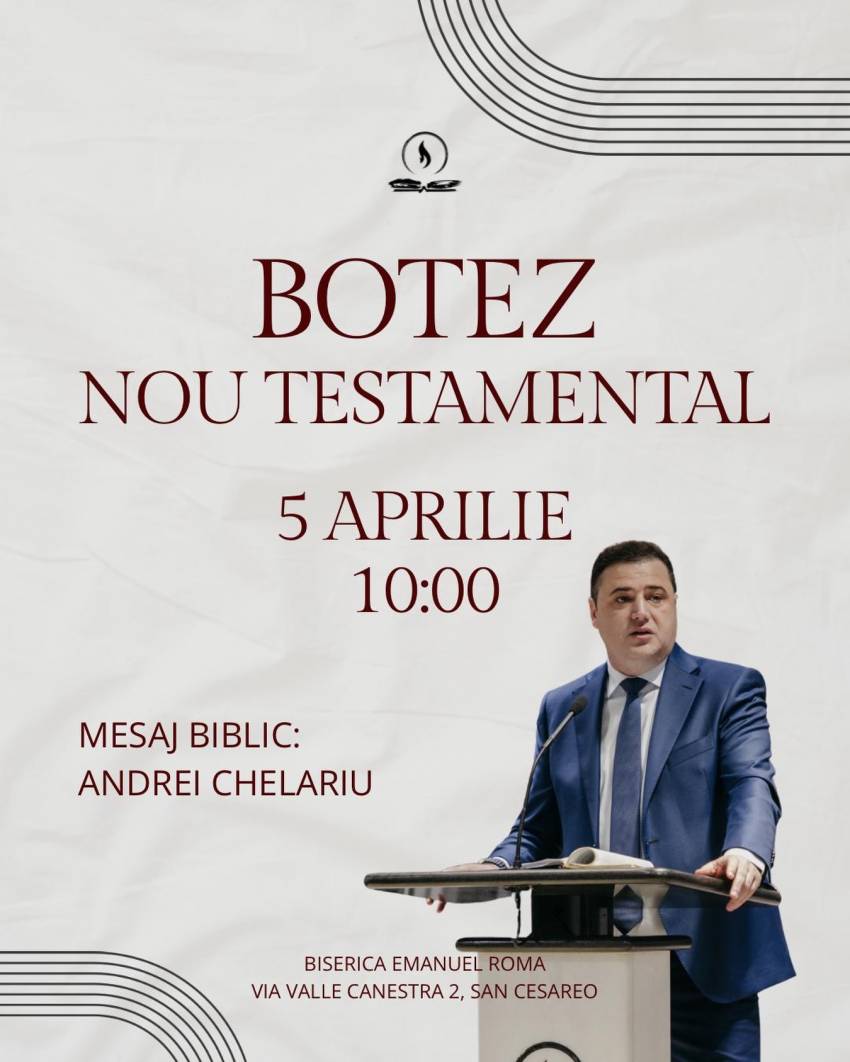 Botez la Biserica Emanuel Roma