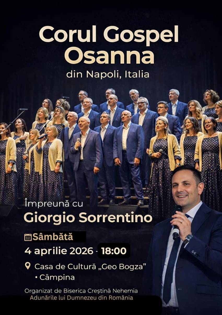 Concert Corul Gospel Osanna din Napoli la Sala de Cultură 