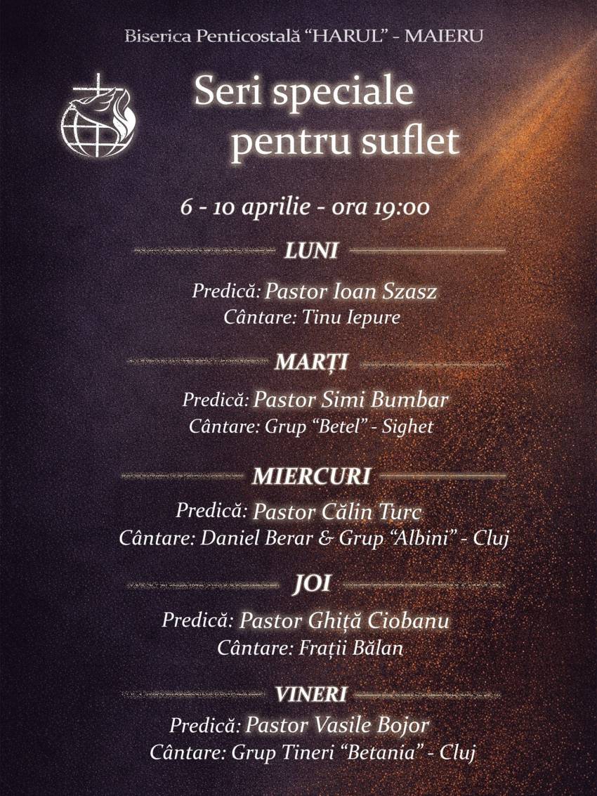 Seri de evanghelizare la Biserica Harul Maieru