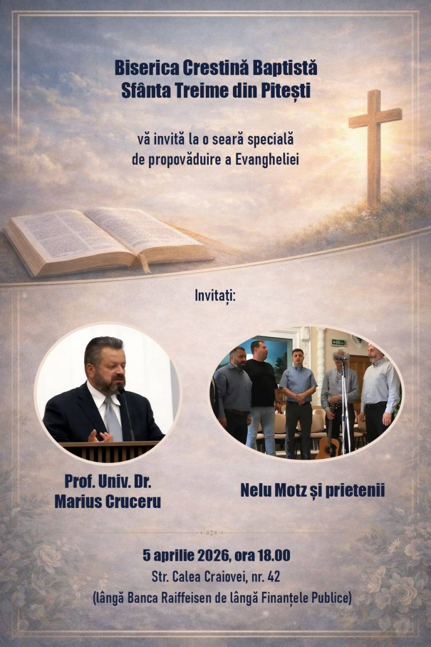 Marius Cruceru la Biserica Sfânta Treime Pitești