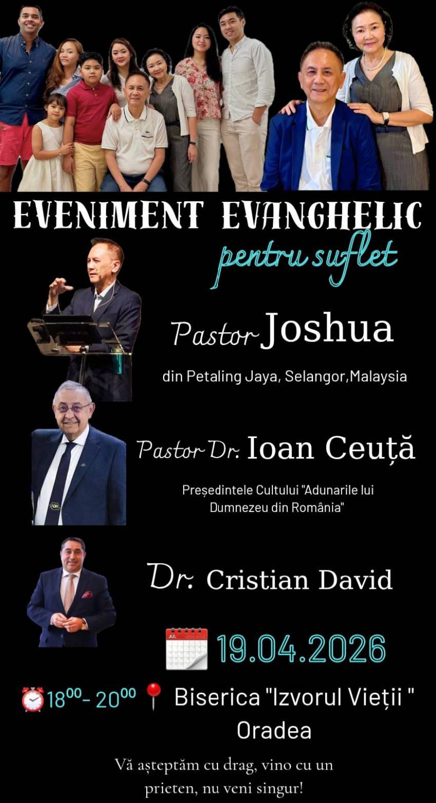 Eveniment evanghelistic la Biserica Izvorul Vieții Oradea