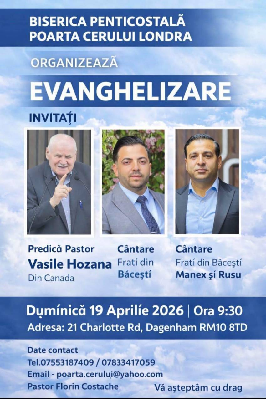 Vasile Hozan la Biserica Poarta Cerului Londra