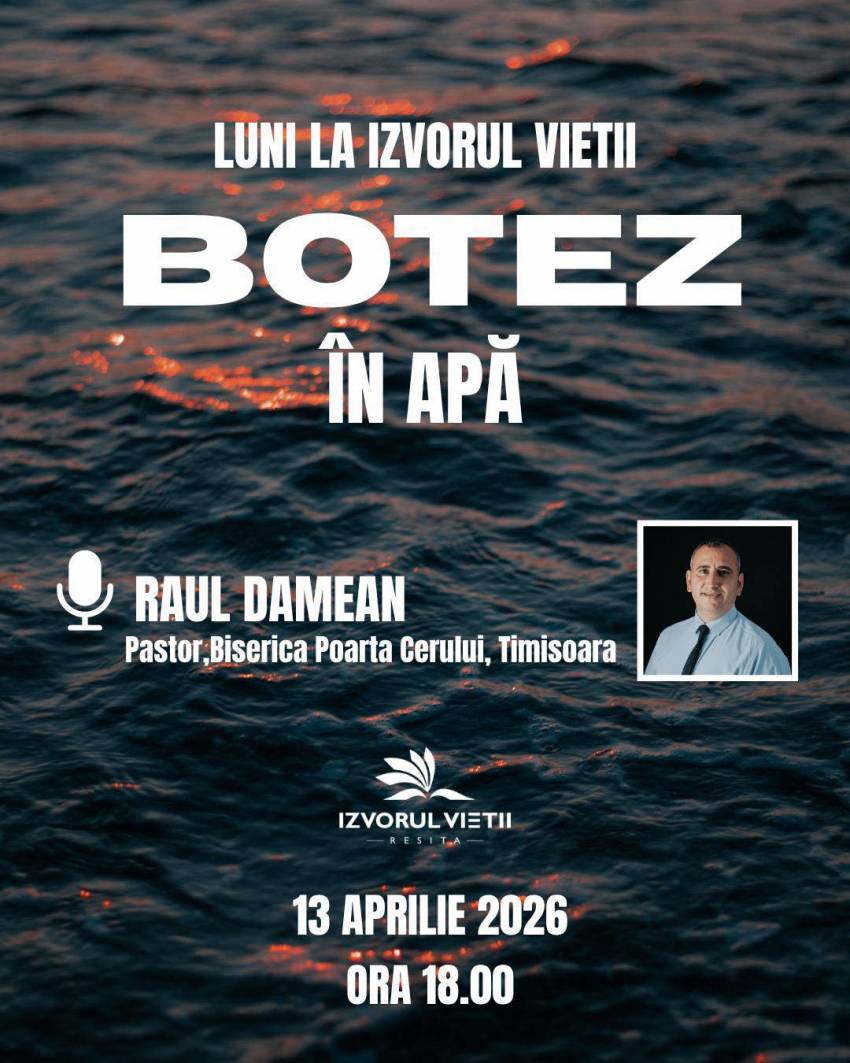 Botez la Biserica Izvorul Vieții Reșița