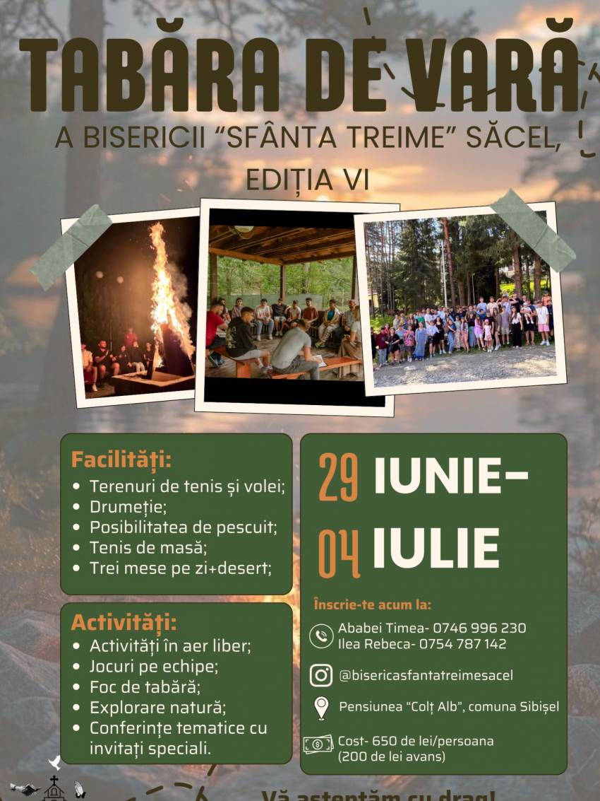 Tabără de vară pentru tineri