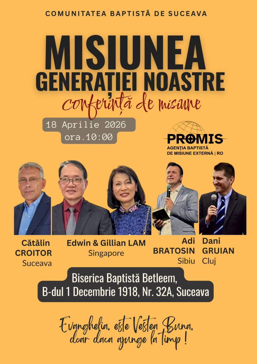 Conferință de Misiune la Biserica Betleem Suceava