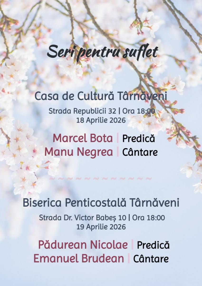 Seri de evanghelizare la Casa de Cultură Târnăveni