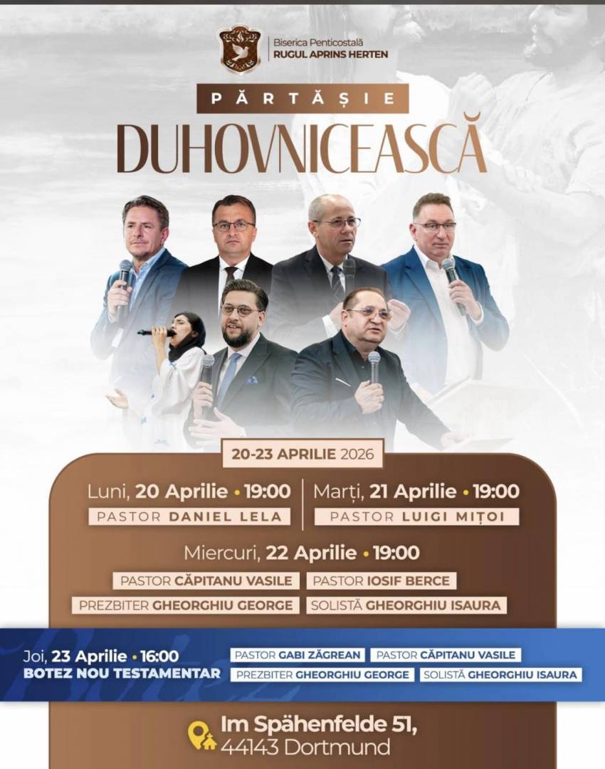 Seri de evanghelizare la Biserica Rugul Aprins Herten