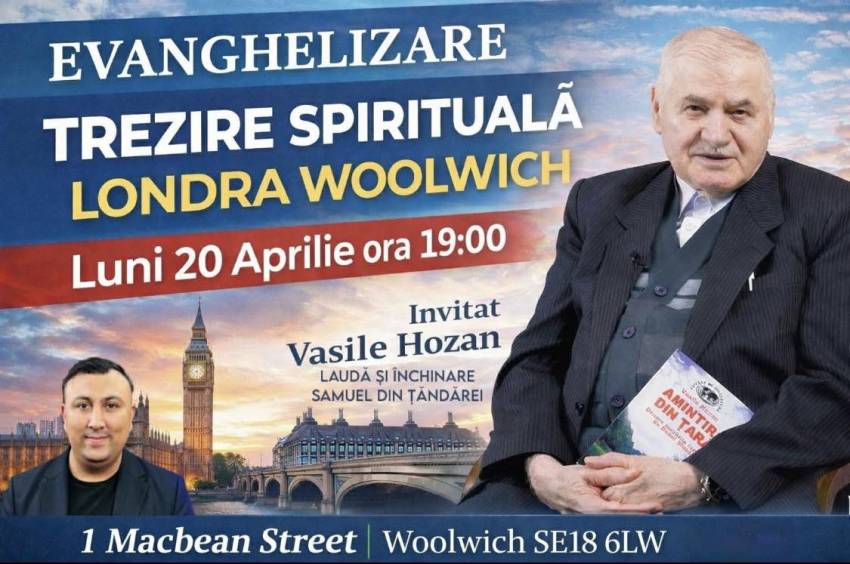 Evanghelizare cu Vasile Hozan în Woolwich, Londra