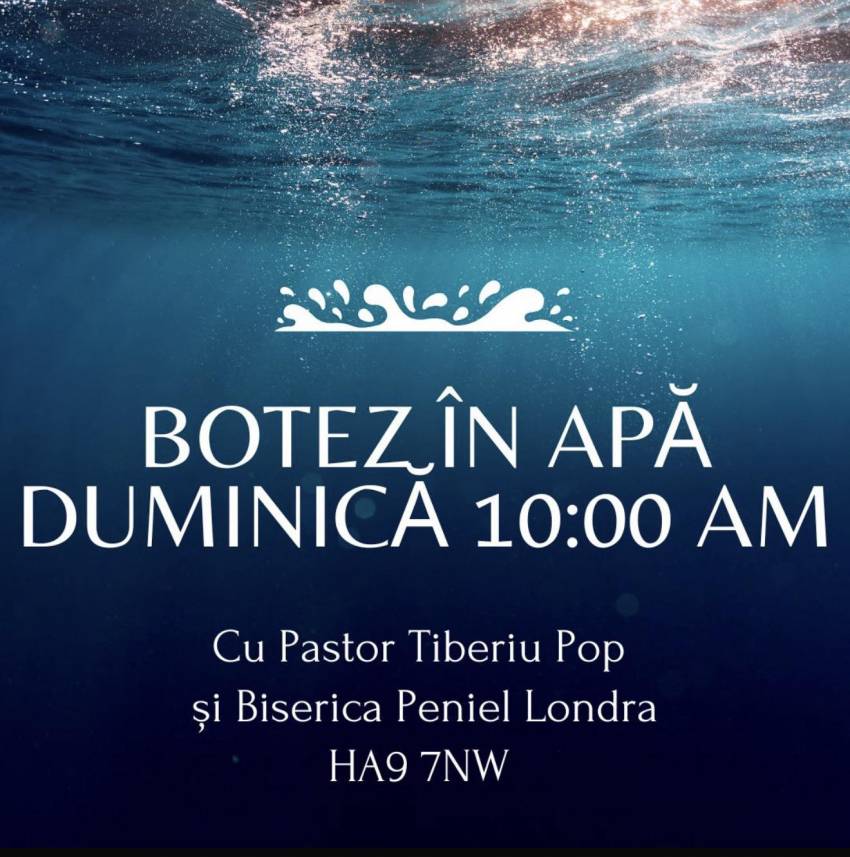 Botez la Biserica Peniel Londra