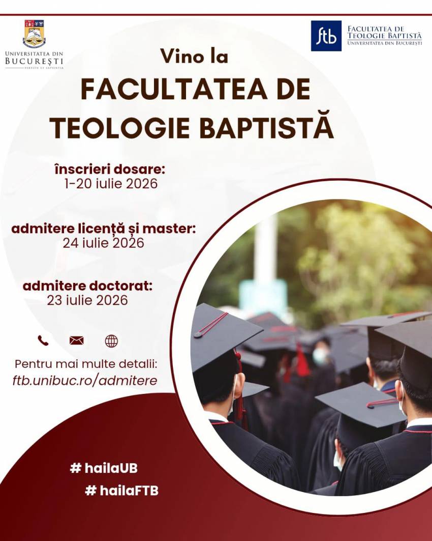 Admitere la Facultatea de Teologie Baptistă București