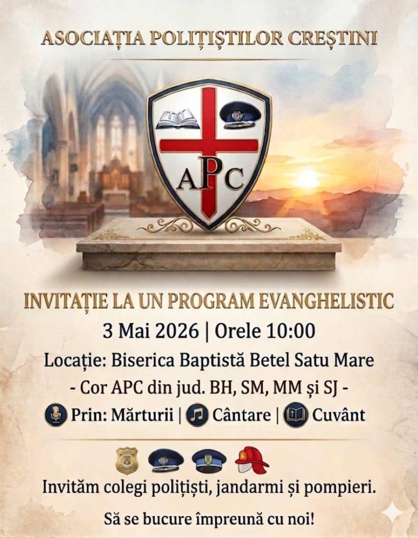 Asociația Polițiștilor Creștini la Biserica Betel Satu Mare