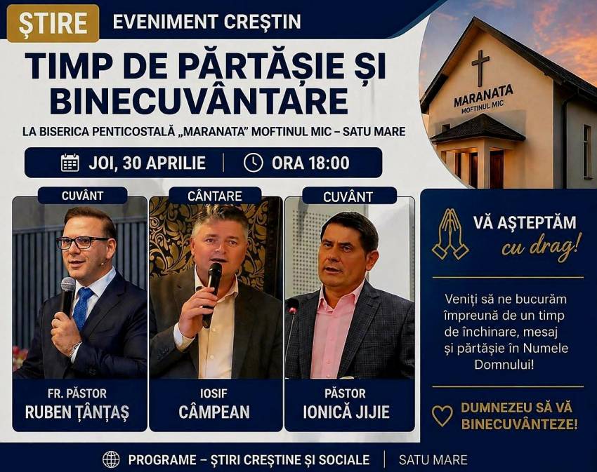 Evanghelizare la Biserica Maranata Moftinul Mic