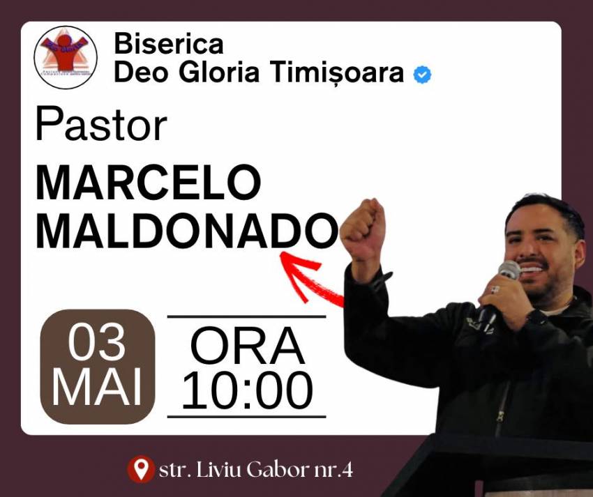 Marcelo Maldonado la Biserica Deo Gloria Timișoara