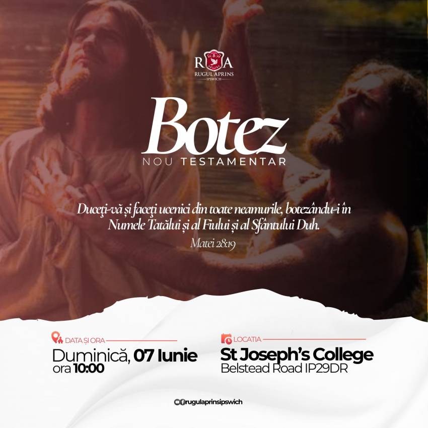 Botez la Biserica Rugul Aprins Ipswich