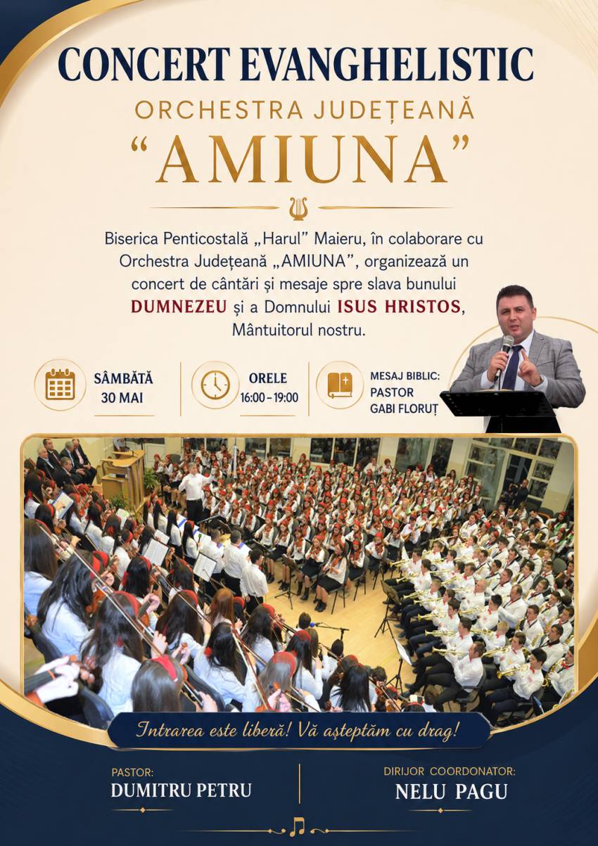 Concert evanghelistic la Biserica Harul Maieru