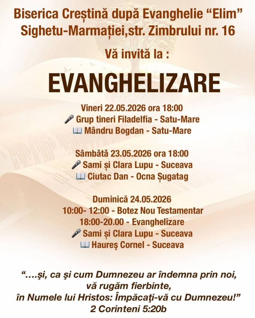 Botez la Biserica Elim Sighetu Marmației