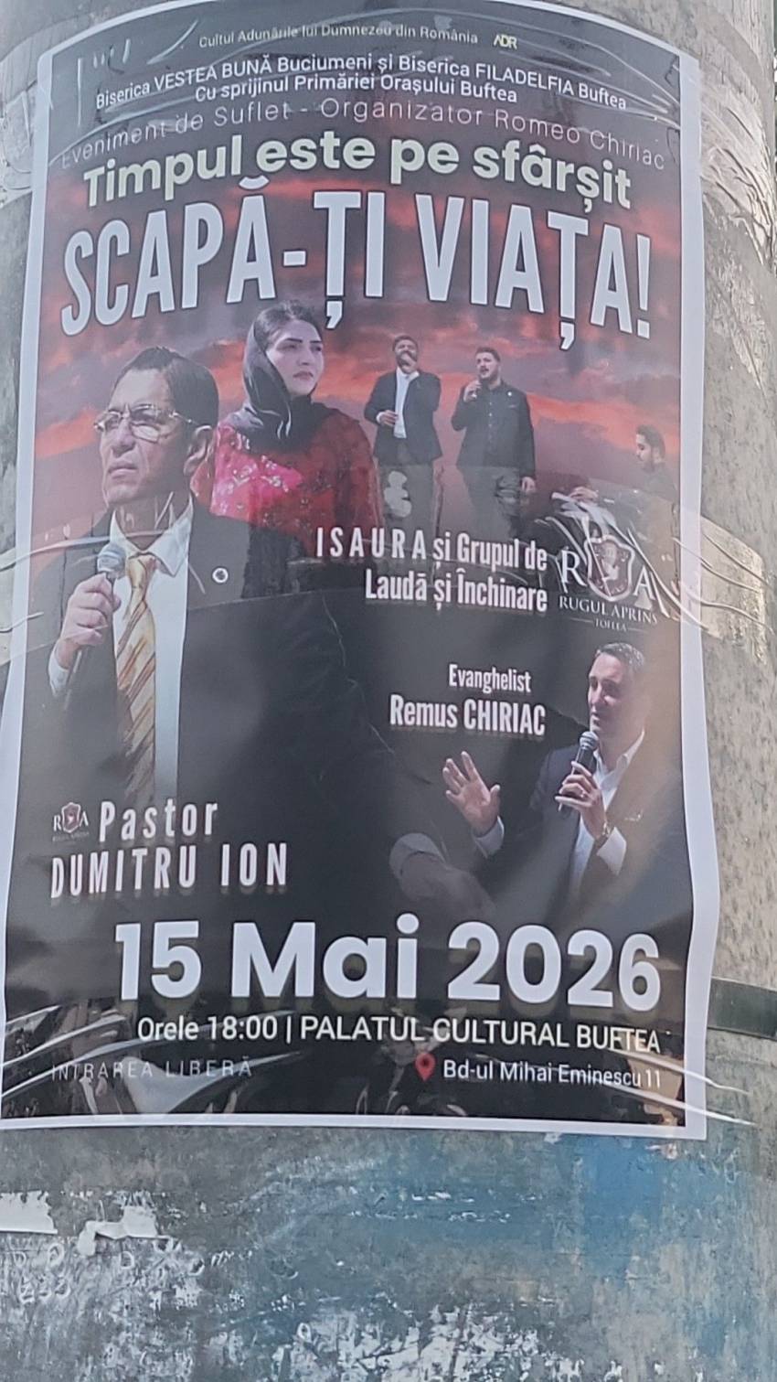 Eveniment evanghelistic la Palatul Cultural Buftea