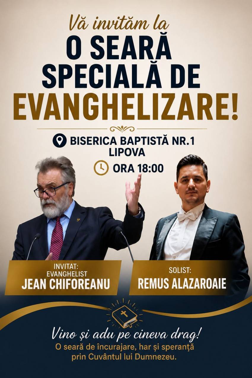Jean Chiforeanu & Remus Alăzăroaie la Biserica Baptistă 1 Lipova