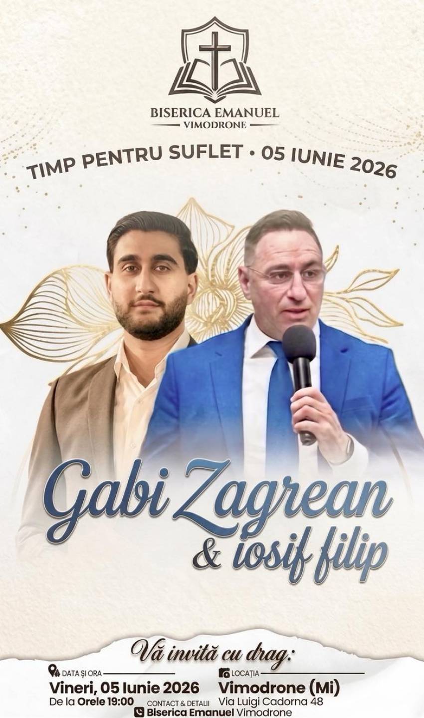 Gabi Zăgrean la Biserica Emanuel Vimodrone Buziaș