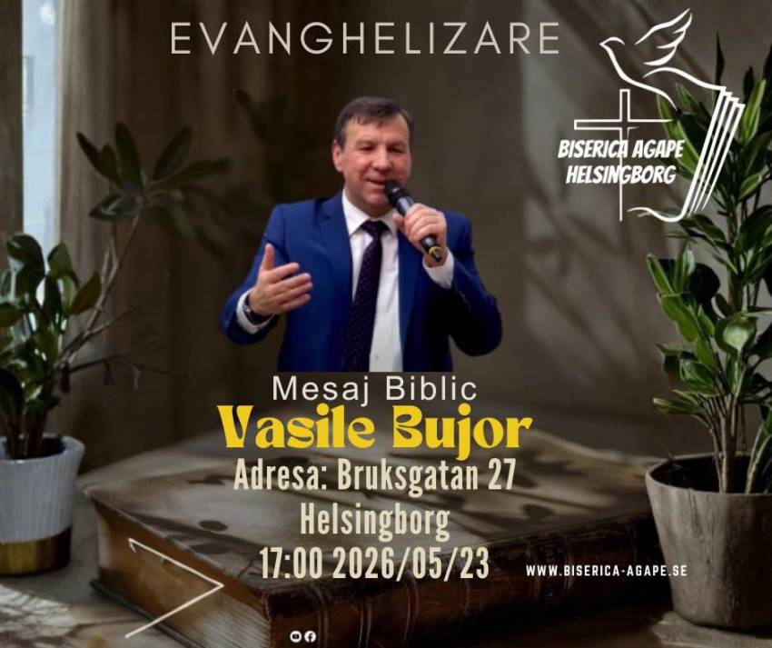 Vasile Bojor la Biserica Agape Helsingborg
