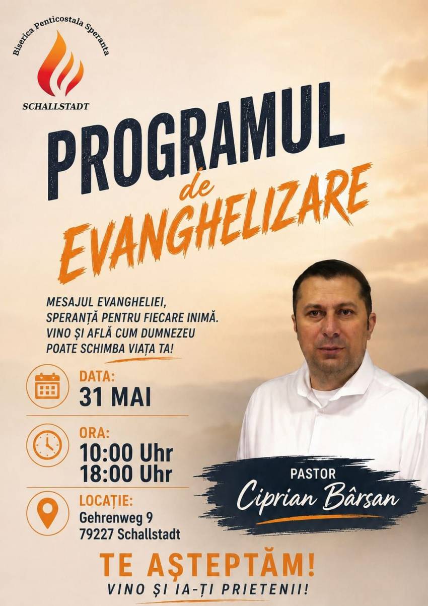Ciprian Bârsan la Biserica Speranța Schallstadt