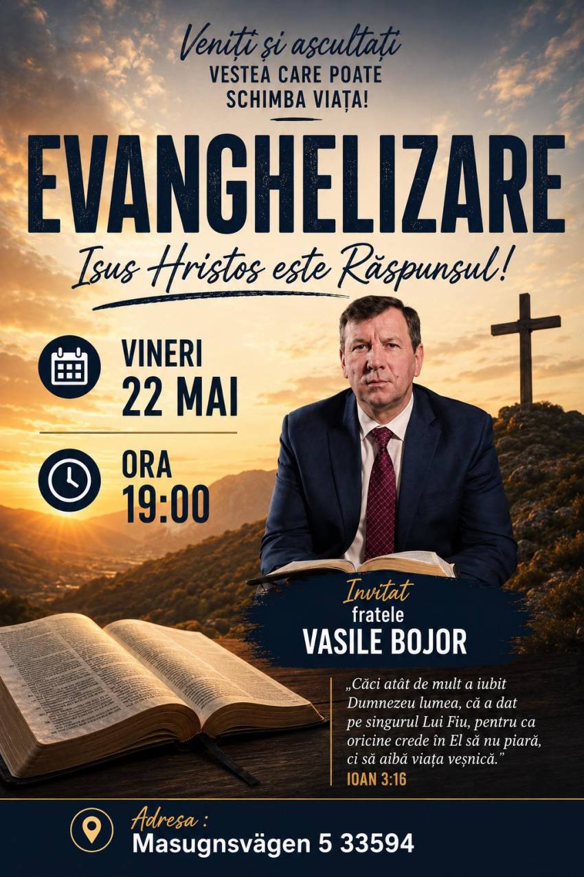 Vasile Bojor la Biserica Filadelfia Marieholm