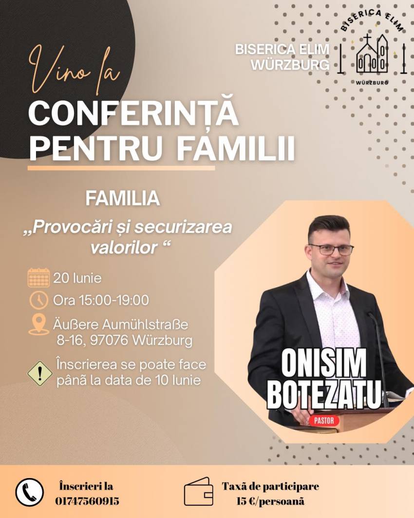 Conferință pentru familii la Biserica Elim Wurzburg