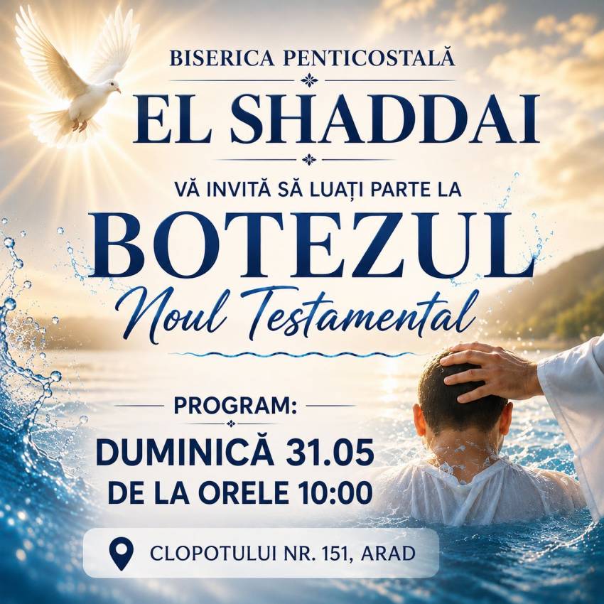 Botez la Biserica El-Shaddai Arad