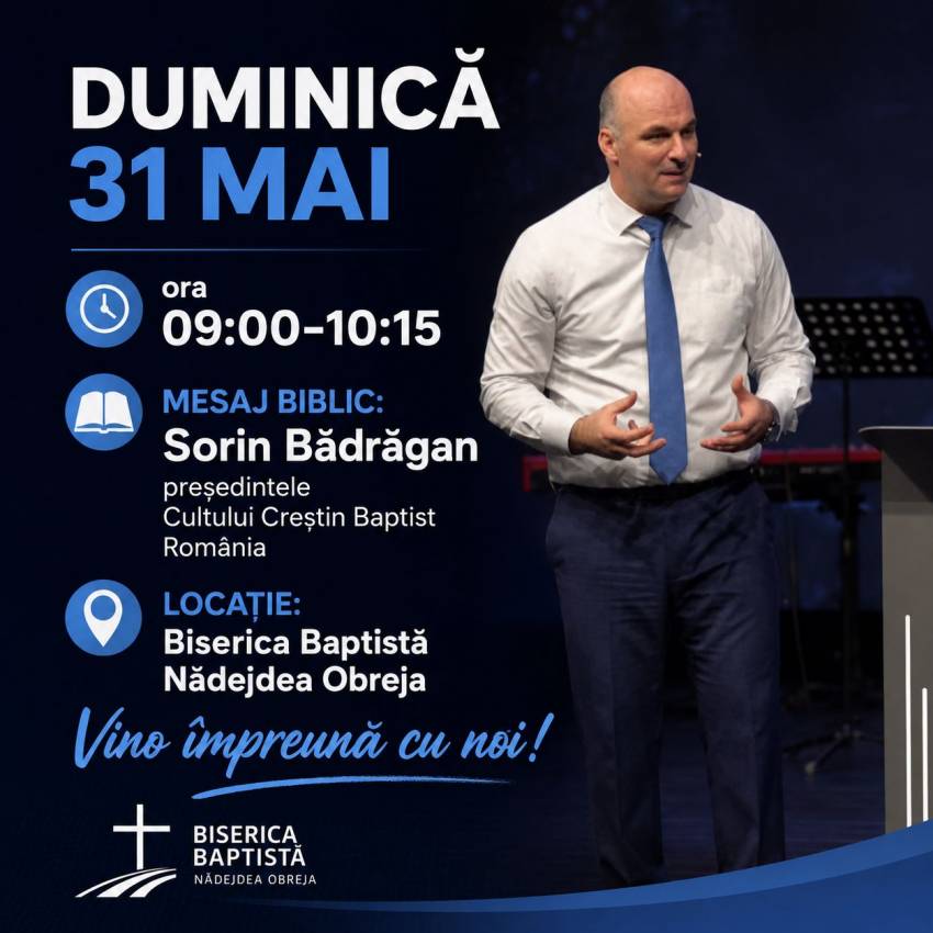 Sorin Bădrăgan la Biserica Nădejdea Obreja