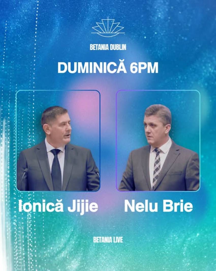 Nelu Brie și Ionică Jijie la Biserica Betania Dublin