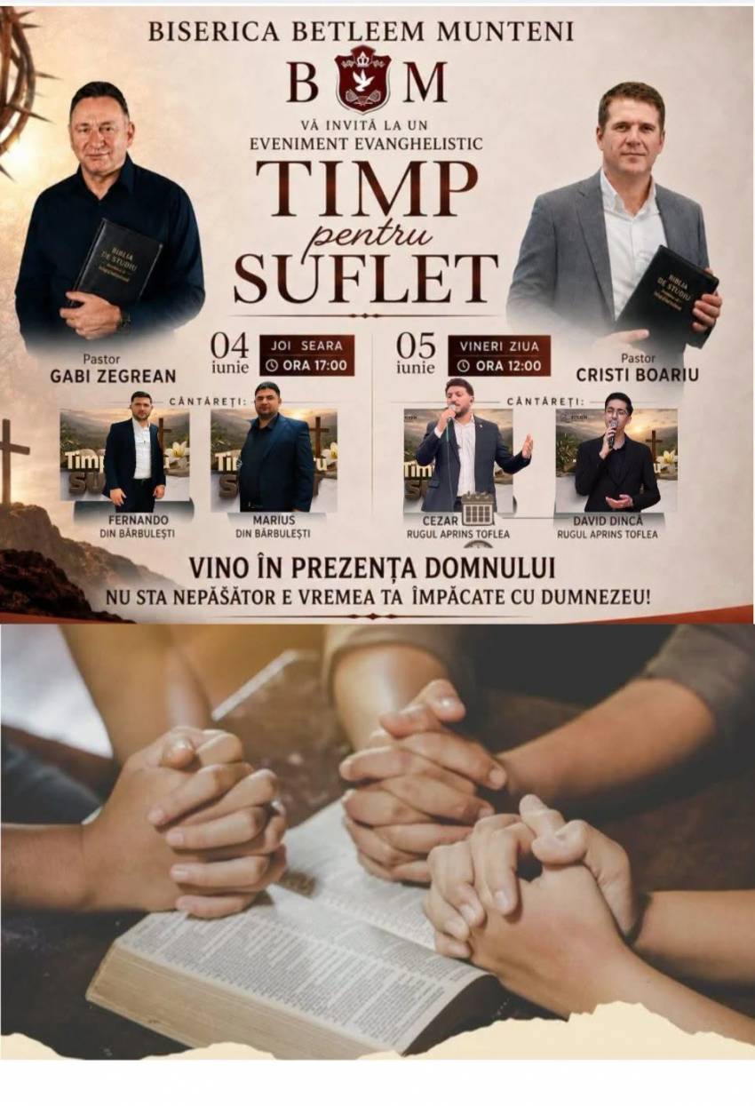 Gabi Zăgrean și Cristi Boariu la Biserica Betleem Munteni
