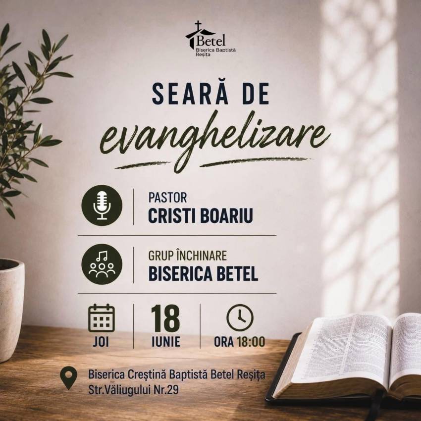 Cristi Boariu la Biserica Betel Reşiţa