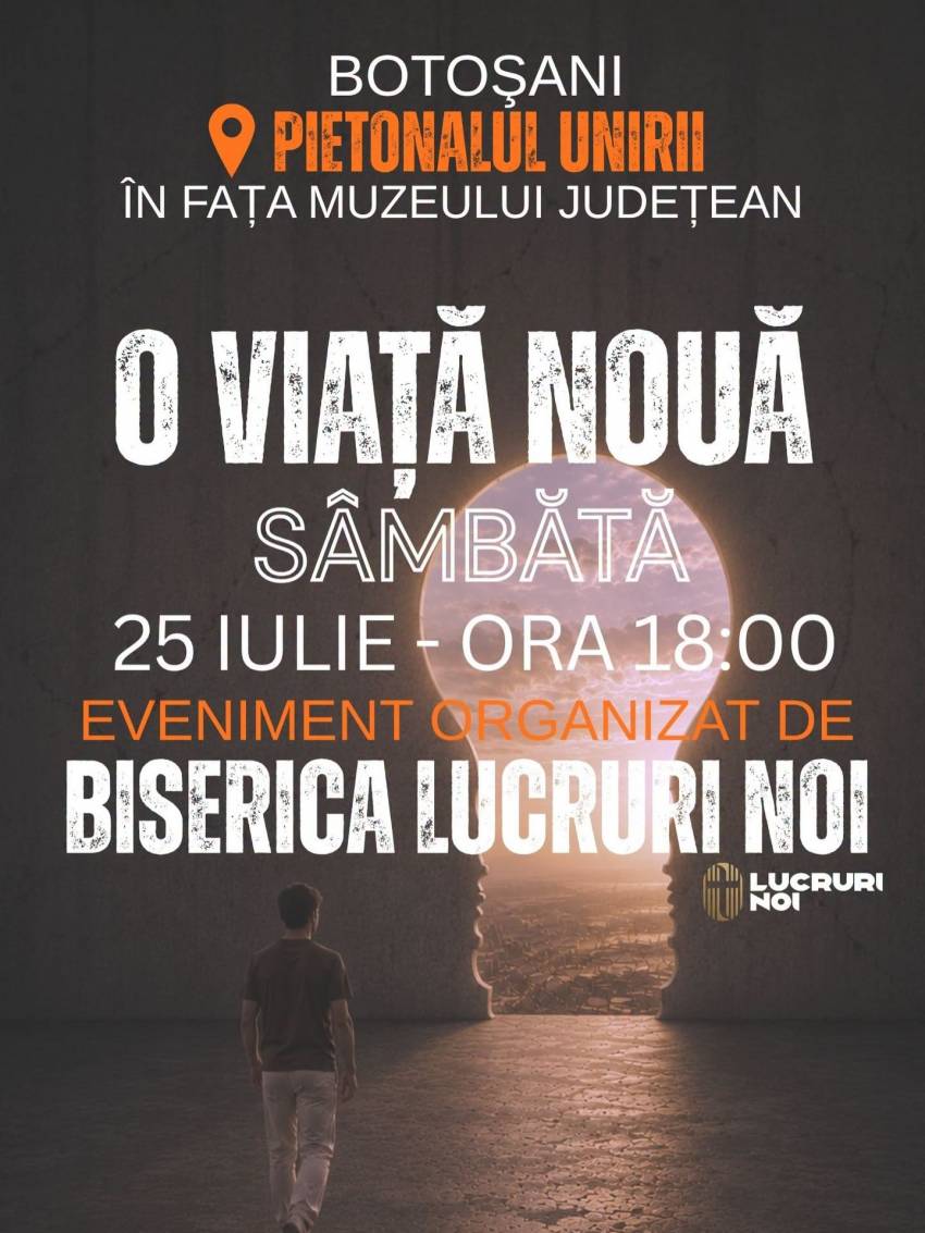 Eveniment evanghelistic în fața Muzeului Județean Botoșani