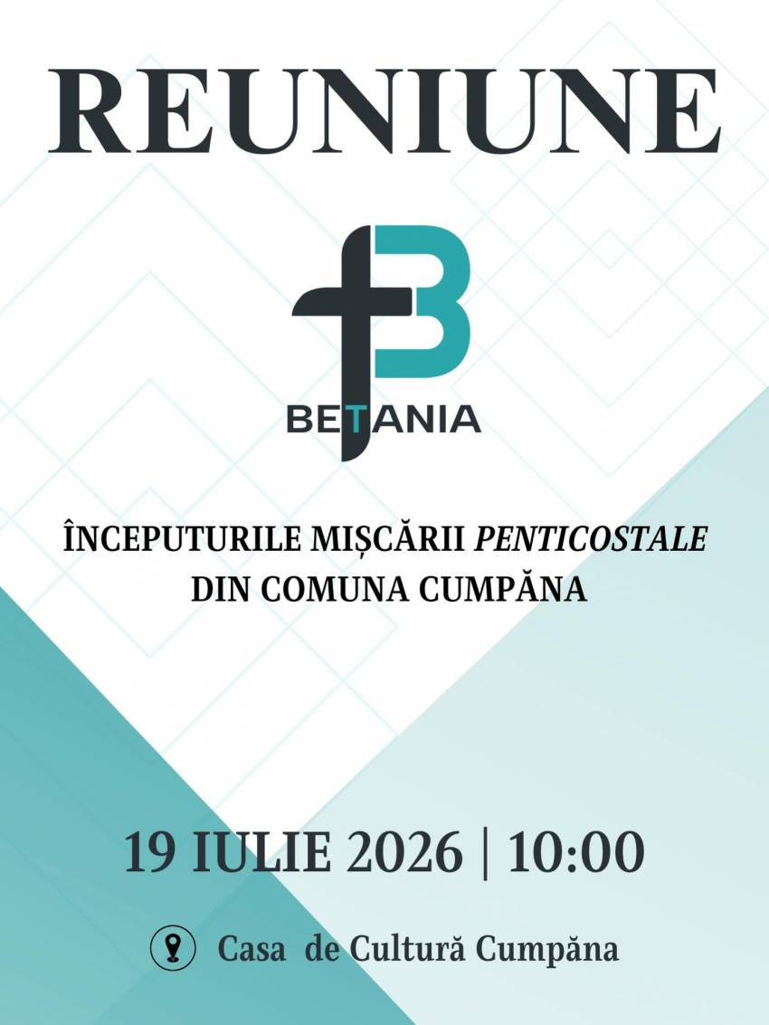REUNIUNE la Casa de Cultură Cumpăna | Începuturile mișcării penticostale