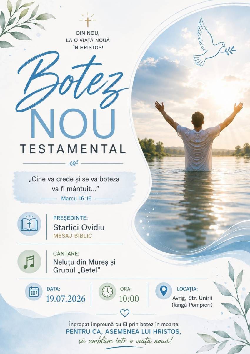 Botez la Biserica Betel Avrig