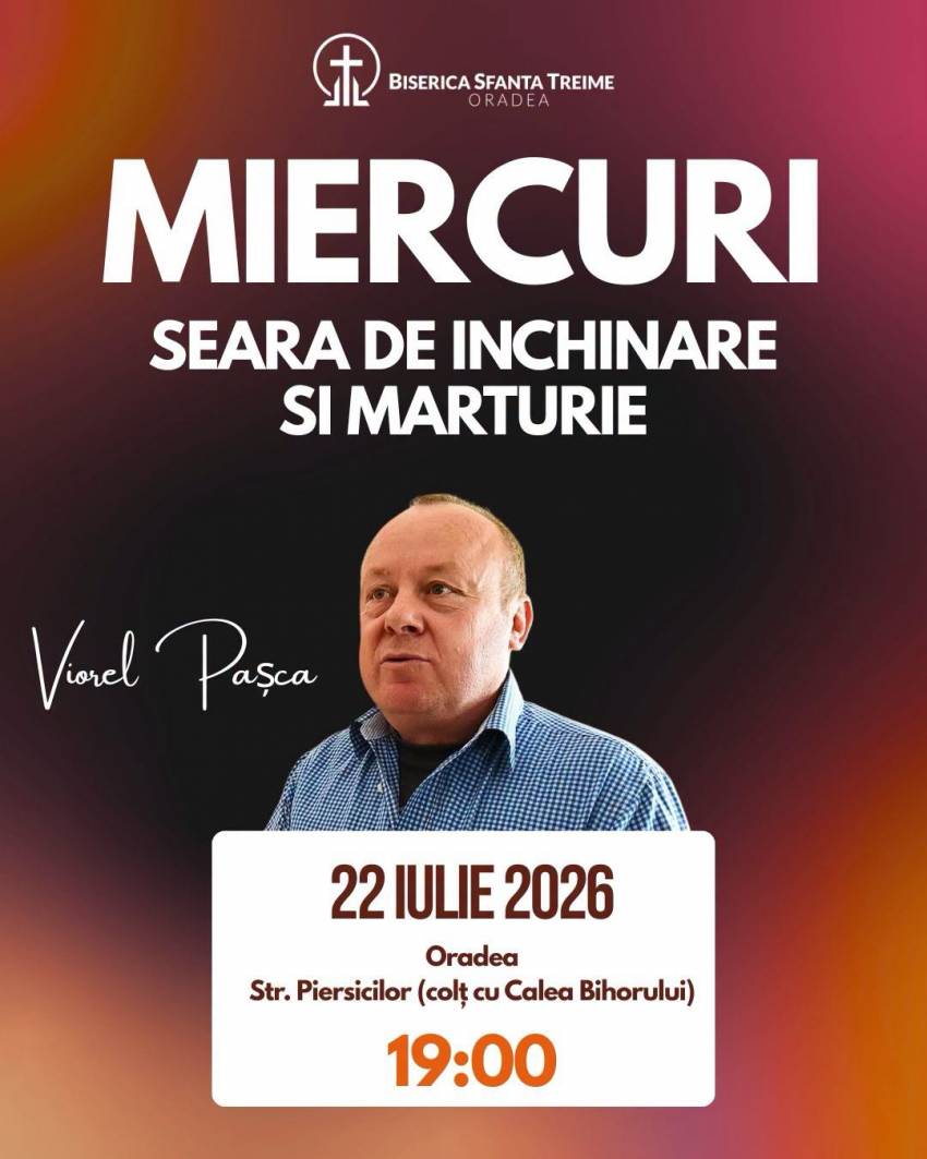 Viorel Pașca la Biserica Sfânta Treime Oradea