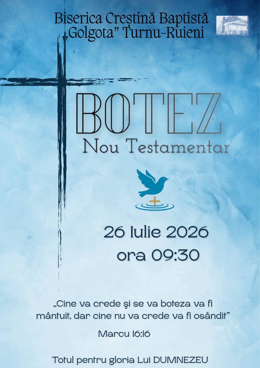 Botez la Biserica Golgota Turnu-Ruieni